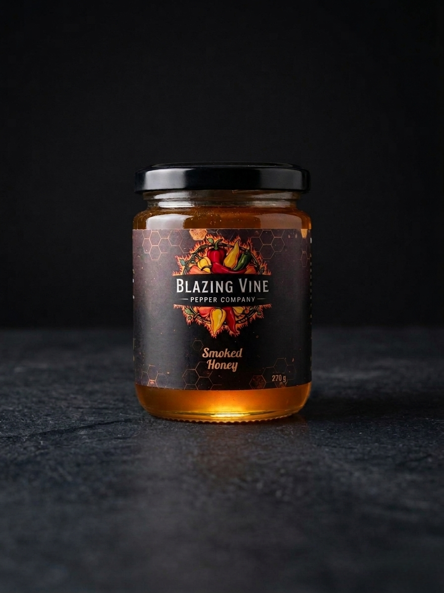 Blazing Vine Smoked Honey jar